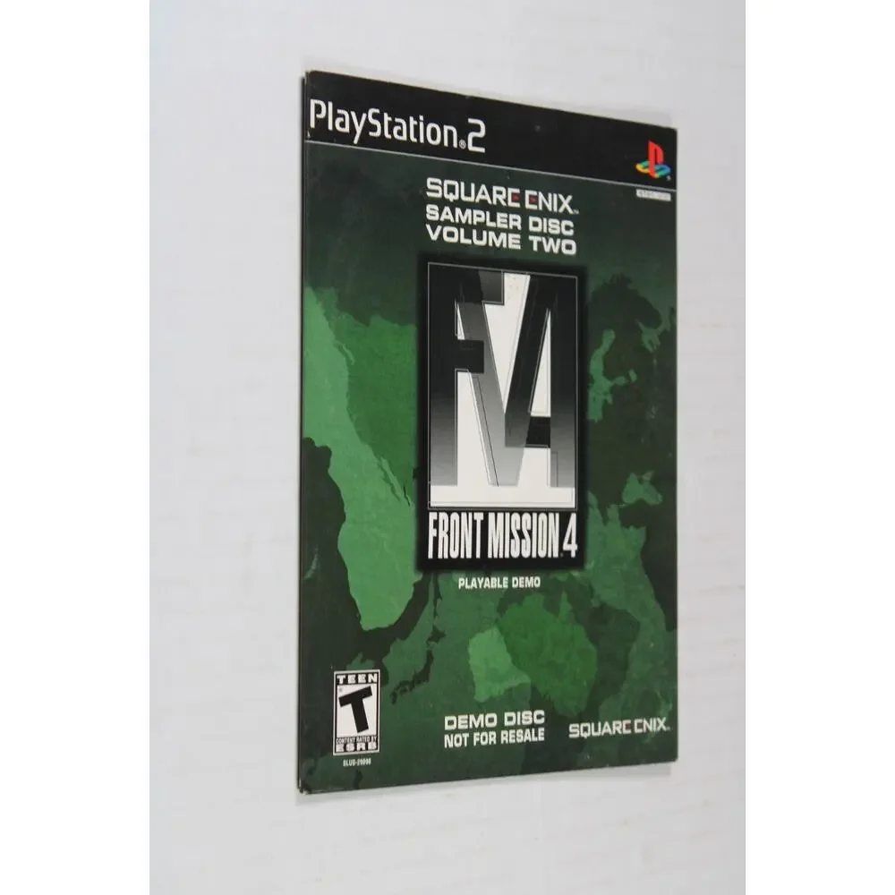 Square Enix Sampler Volume 2 Demo Disc Front Mission 4 PS2 Authentic, NEW/Sealed